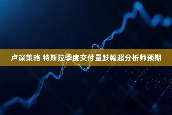 卢深策略 特斯拉季度交付量跌幅超分析师预期