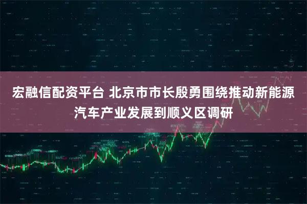 宏融信配资平台 北京市市长殷勇围绕推动新能源汽车产业发展到顺义区调研